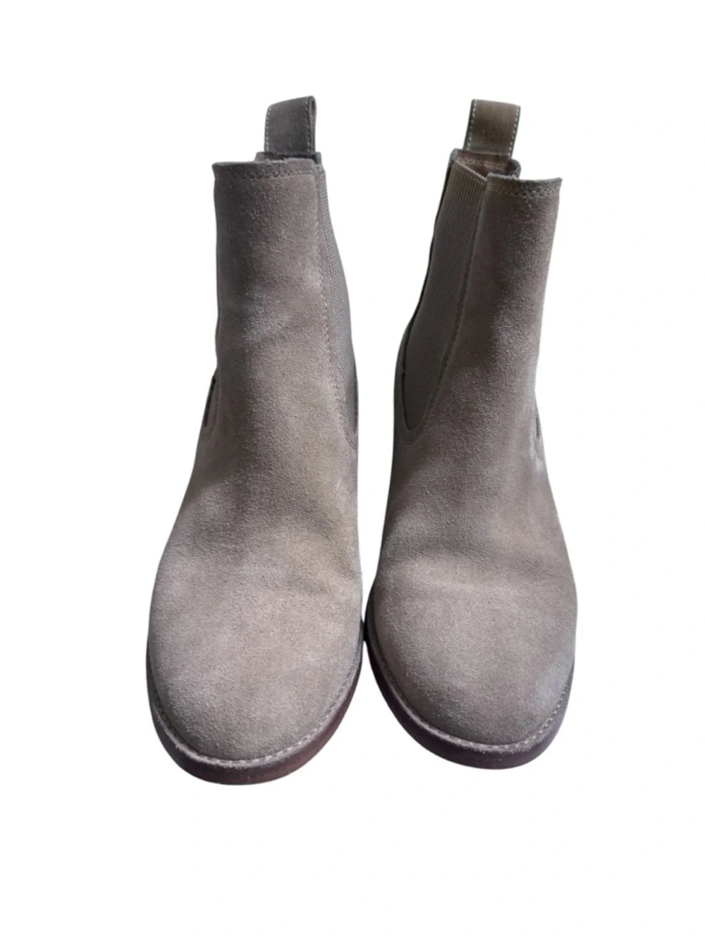 UGG Women's Taupe Suede Chelsea Booties